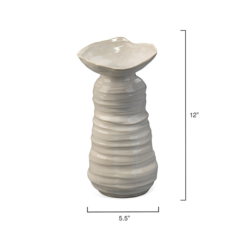 Vase de table Breondra, H 12 po x l 5,5 po x P 5,5 po