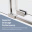 Porte de douche simple sans cadre à fermeture en douceur avec verre trempé de 5/16 po (8 mm) Bafv l 44-48 po x H 76 po-112928288