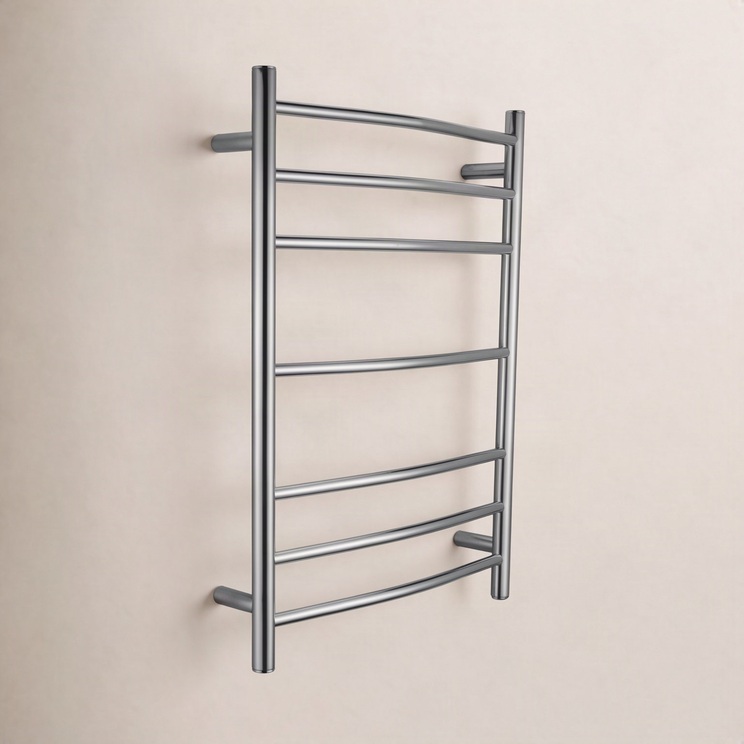 Gown Wall Mount Electric Towel Warmer, Polished Chrome