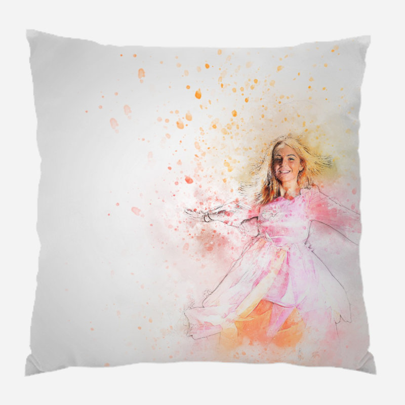 Reversible Throw Pillow, Microsuede, Indoor