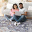 Tapis tissé et tapis 2X8 bleu