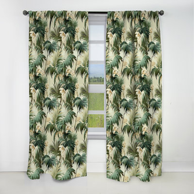 Jada - Floral Curtain - Blackout Floral Curtain - 1 Panels