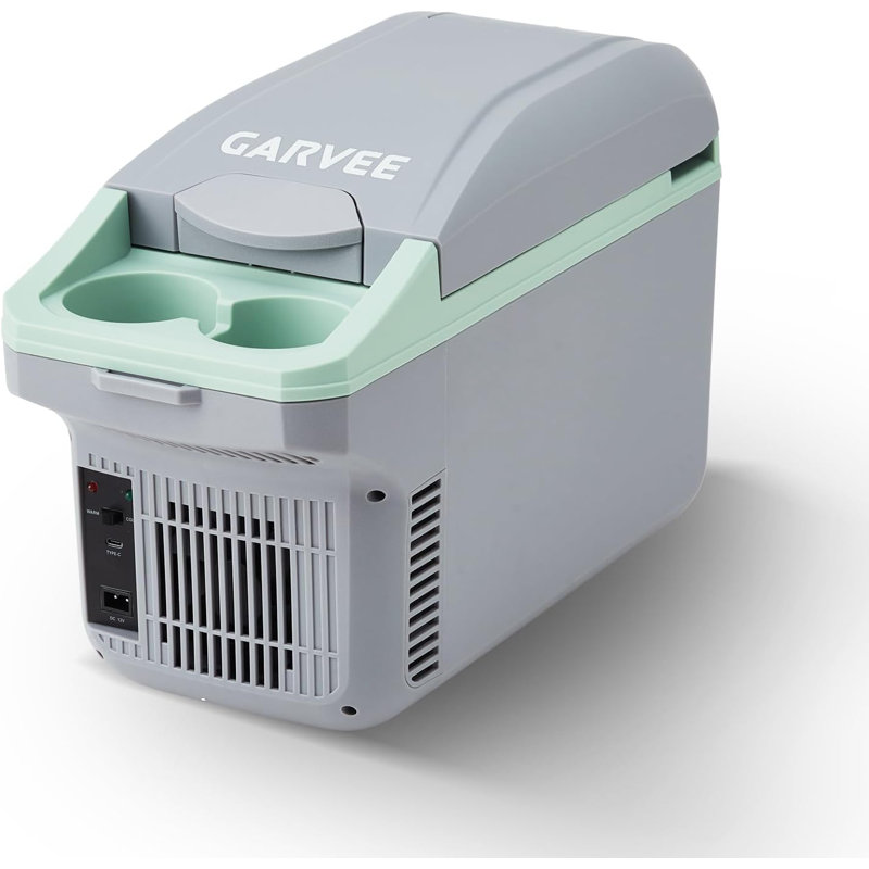 Glacière et refroidisseur électrique 8L, réfrigérateur de voiture portable avec poignée à verrouillage automatique