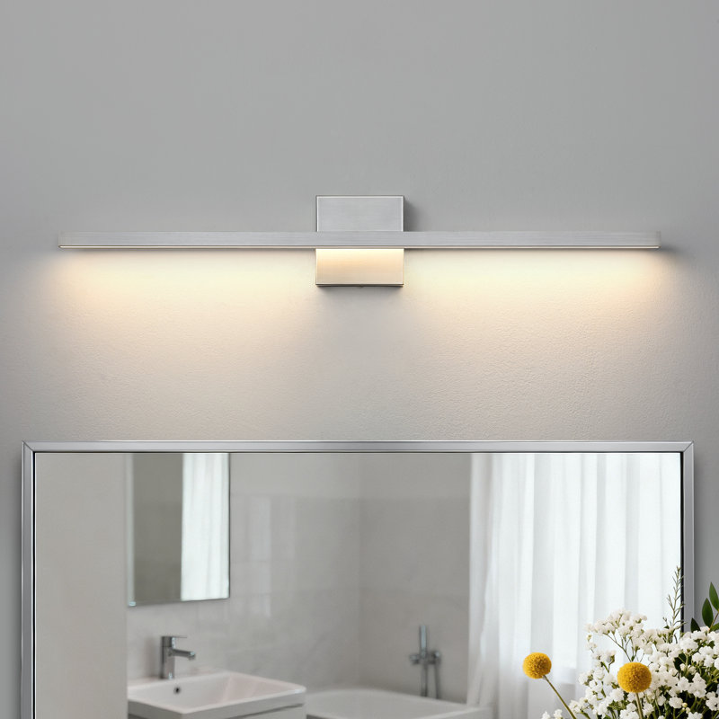 Éclairage à DEL à intensité variable pour meuble-lavabo 31,5 po Sheree, Nickel brossé