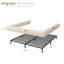 Base de lit plateforme moderne flottante - Design tapissier inspiré des nuages - Sans bruit - Assemblage facile - Aucun sommier nécessaire - Très grand lit, blanc cassé-133329632
