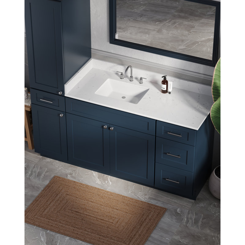 Meuble-lavabo simple Disar, Bleu