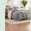 Ensemble de literie en chenille luxueuse, gris, ultra doux et confortable