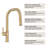 Pull-Down Kitchen Faucet With A 2-Function Sprayer, Pre-Installed Water Line And Installation Hardware-113431391