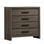 Quillan gris 4 tiroirs 35 po Large commode