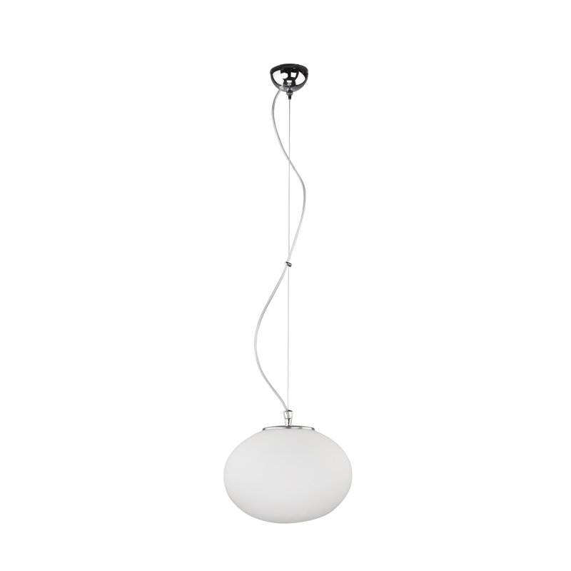 Ripley 1 - Light Chrome Single Pendant, 125cm H x 32cm W x 30cm D