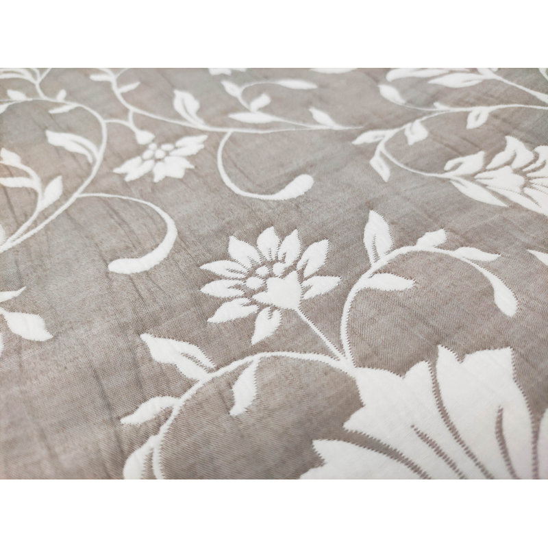 Ensemble de courtepointe en mélange de coton et jacquard tissé taupe Cedar Court