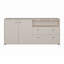 Sabel Modern TV unit with 2 doors, 2 drawers and open compartment, living room cabinet, engineered wood, 143.9 cm W x 66.3 cm H x 34.8 cm D-130987578