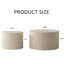 Ensemble de 2 tables basses gigognes Beige