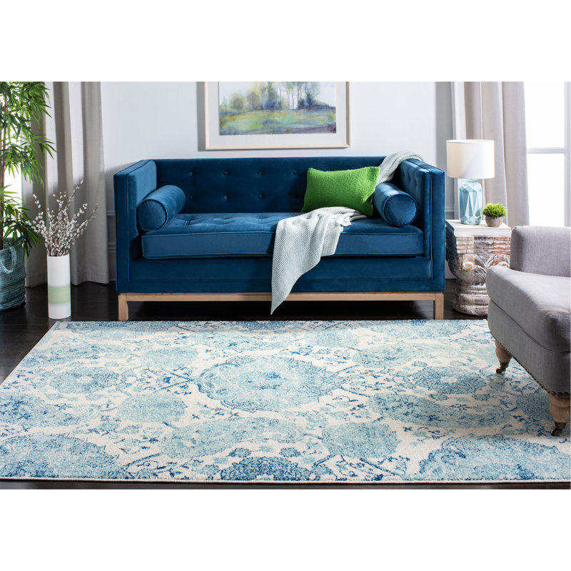 Tapis performance à motif cachemire Mitch, Rectangle 5 pi 3 po x 7 pi 6 po