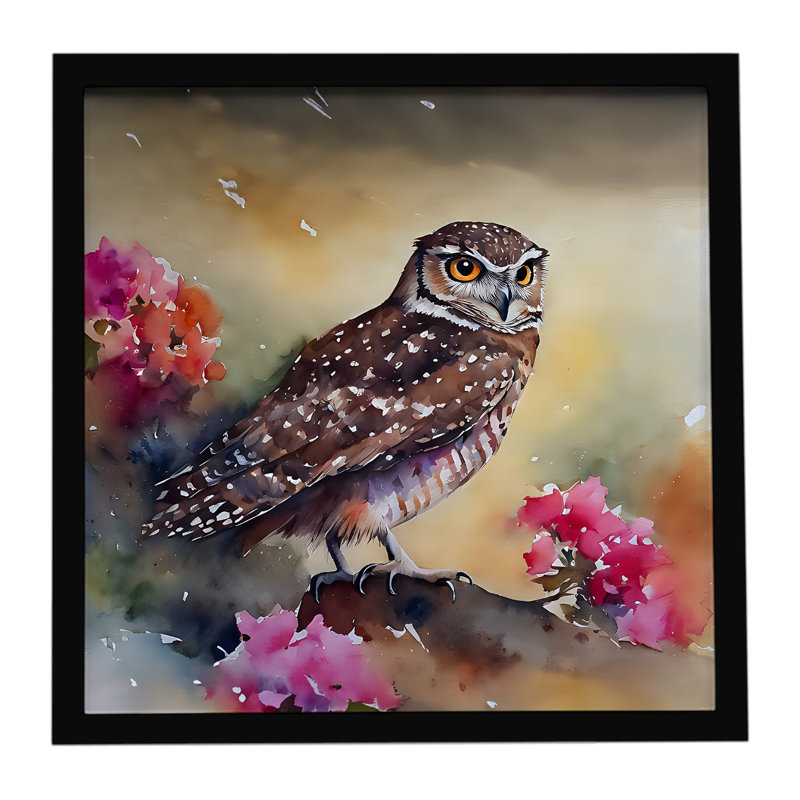 Burrowing Owl, impression sur métal encadrée