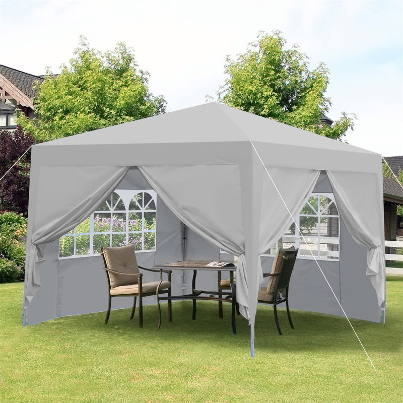 Tente de pavillon d'extérieur escamotable d'extérieur avec fermeture à glissière et fenêtres