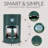 WILLOW 12 Cup Coffee Maker – Programmable Brewing Options with Timer, Beautiful Design, Glass Pot - GREEN-121935824