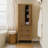 Modern Boho Solid Wood Linen Cabinet Storage with Drawers, Rattan Inlay Doors & Adjustable Shelves-118226013