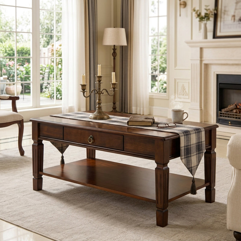 Four Leg Coffee Table with Storage