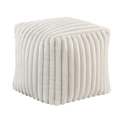 Corduroy Square Pouf, Modern Footstool With Slip Bottom, 300lbs Load Capacity Non-slip Footstool, Bean Bag Chair Style, Weight Limit