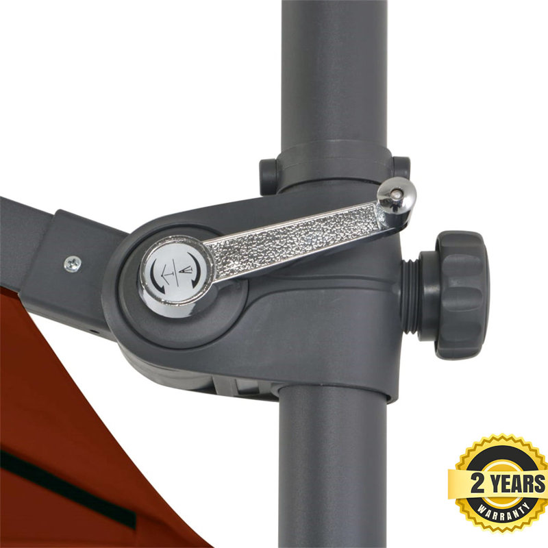 Yousef 250cm X 250cm Rectangular Cantilever Parasol, Brown