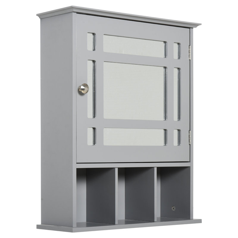 Armoire à pharmacie murale avec miroir Raqueal, Gris