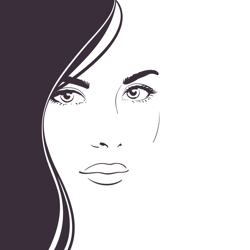 Young Woman Face - Wrapped Canvas Print, 91cm H x 91cm W x 3.8cm D
