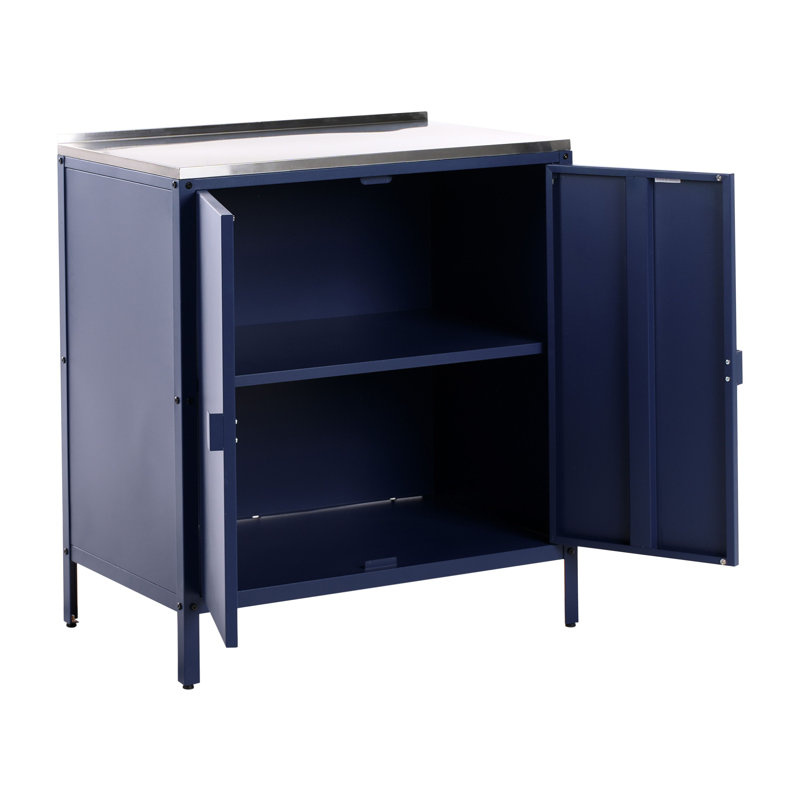 3 Piece Outdoor Kitchen Set VILAMA Metal Blue
