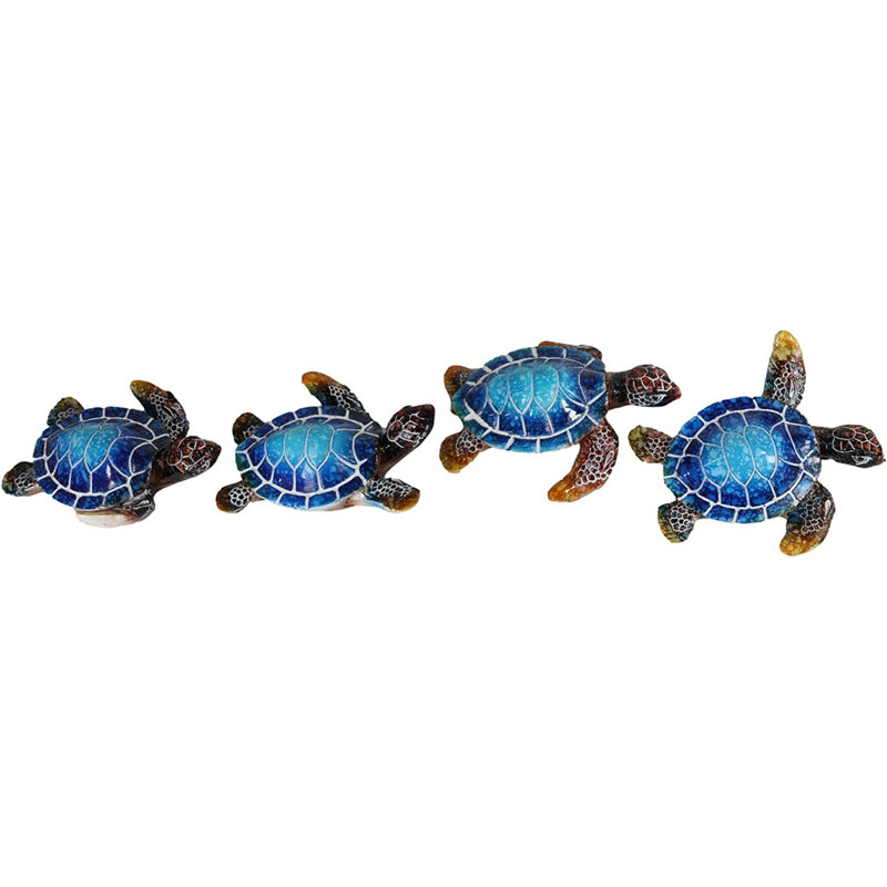 Ensemble de 4 figurines de tortues de mer géantes 4 pièces Zearing Ocean
