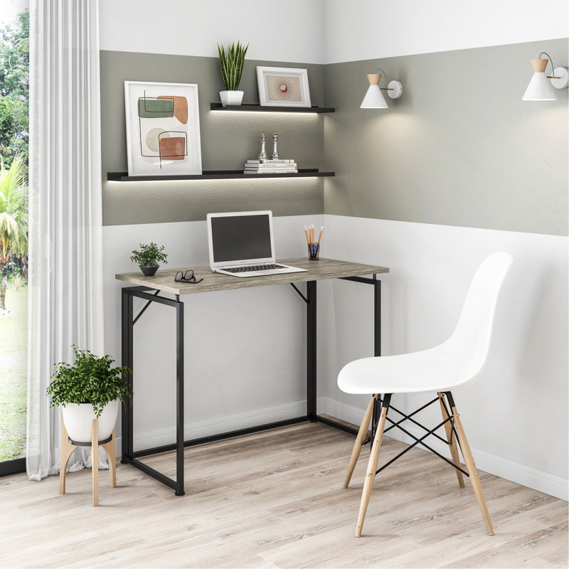 Bureau pliant peu encombrant - gris
