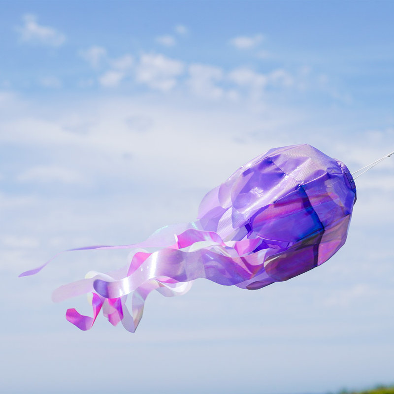 Manche à air 18 po mauve à motif de méduse irisée 3D 18 po, 8 po x 18 po, Mauve