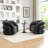 Coyle Artificial Leather Swivel Barrel Chair-350419118