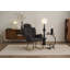Fauteuil berçant et oscillant rembourré en tissu avec dossier haut et coussin Teddy-254077694