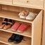 Multi-Functional Modern Minimalist Natural Wood-Coloured MDF Shoe Cabinet - Seamlessly Fits Into Nordic-256860392