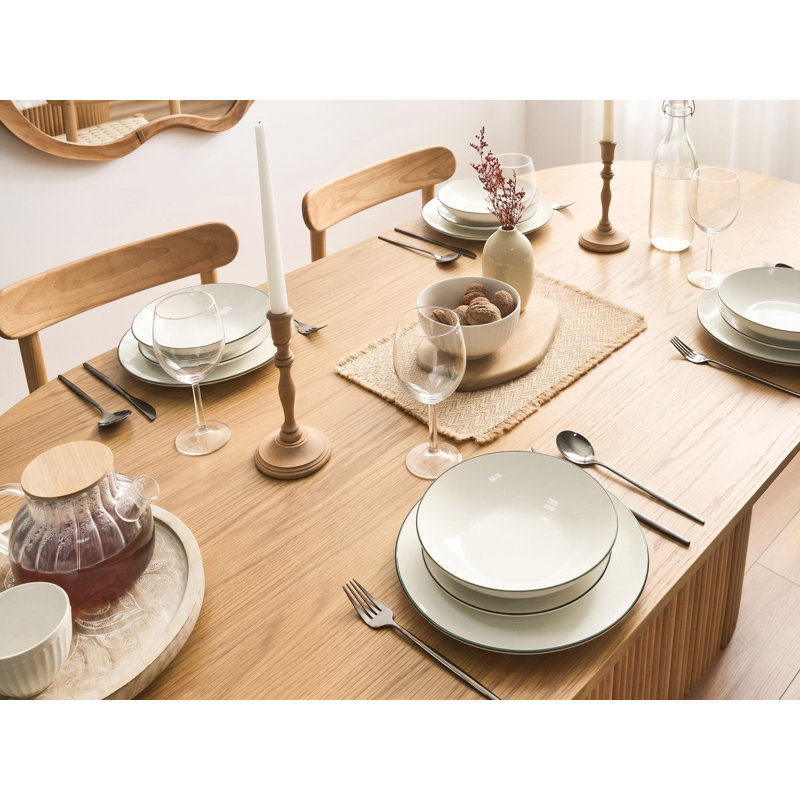 Tashera Porcelain China Dinnerware Set Piece - Service for 4