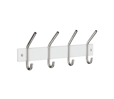 Wall mounted 4 hook coat rack