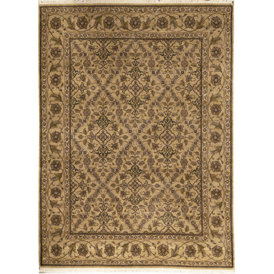 Wool Oriental Area Rug in Brown/Rust