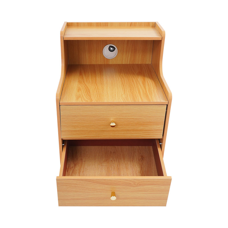 15.74'' Nightstand End Table With 2 Drawers
