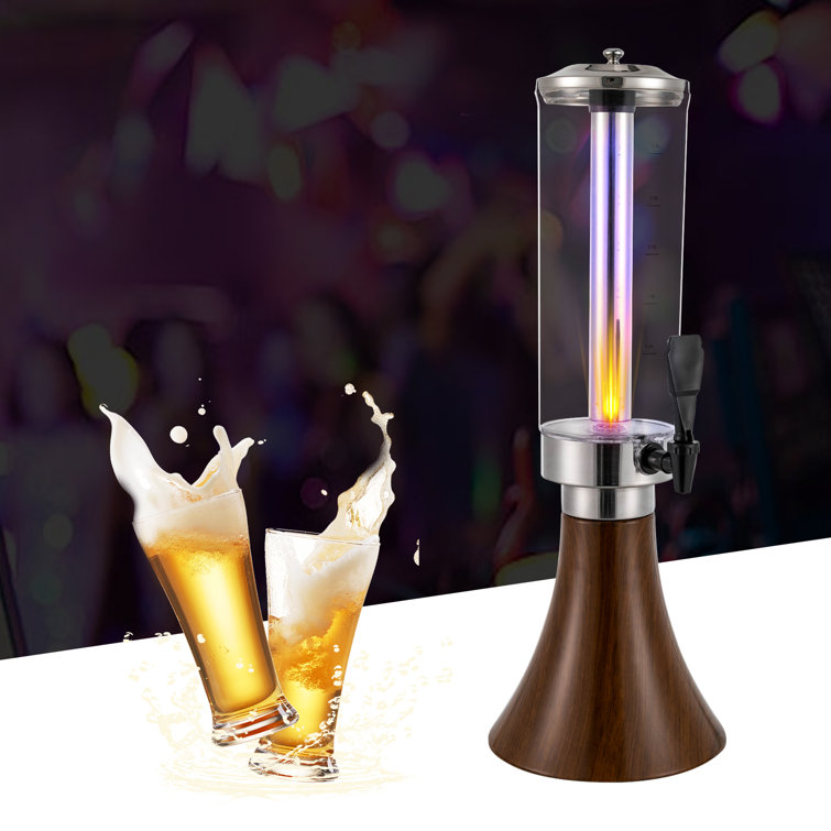 New Design 3 Liter Beer/Beverage Dispenser Tower with Ice Tube