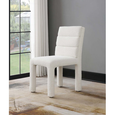 Chaise d'appoint Beige Boucle, ensemble de 2
