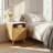 Modern Fluted Nightstand with Charging Station-457764827