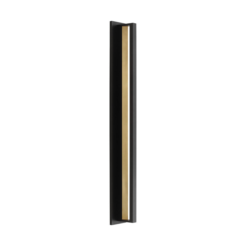 Sean Lavin Anton 1-light LED extra large outdoor wall sconce light in black finish