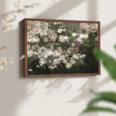 Motif floral rétro - XXI - reproduction encadrée