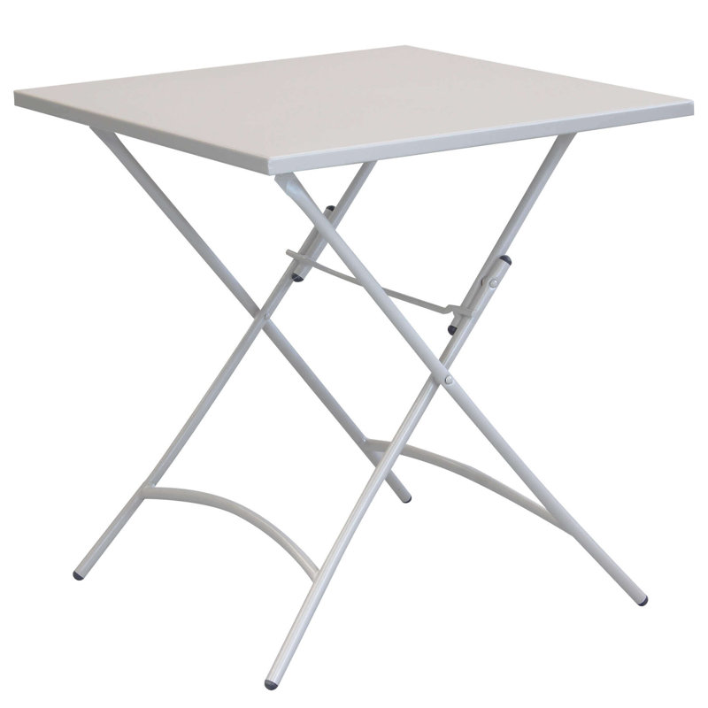 Tammo Rectangular Folding Table, 72cm H x 70cm L x 70cm D, Turtledove