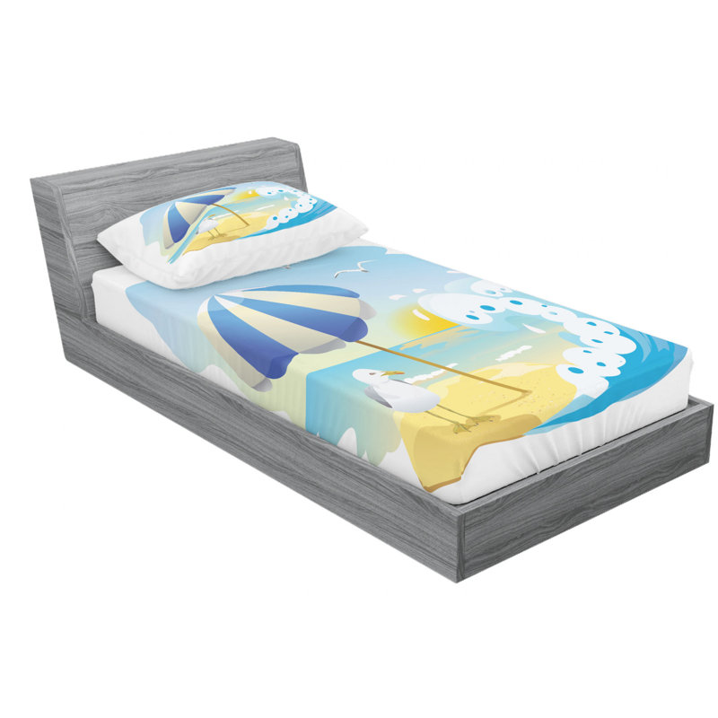 Microfiber Sheet Set, Twin Sheet Set with Fitted Sheet