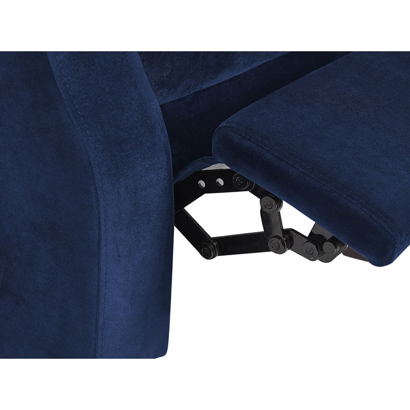 Castin 75cm Wide Velvet Standard Recliner, Blue