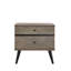 Table de chevet 2 tiroirs Macedo Mid-Century