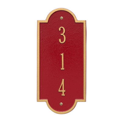 Petite plaque d'adresse murale personnalisée sur 3 lignes Hagen