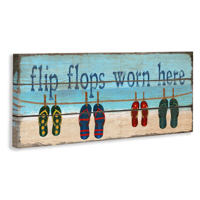 Flip Flops Worn Here Canvas, design by Gail Fraser