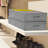 Foldable Storage Bag Organizers, Clear Lid, 1-Piece in Gray